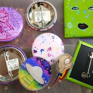 Surreal Art Pin & Button set